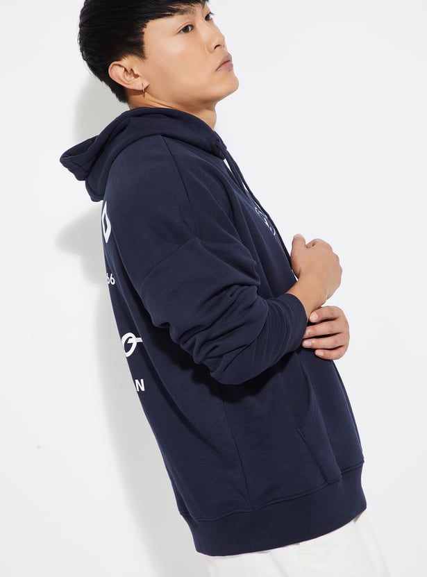 URB_N Men Ford Back Print Oversized Sweatshirt