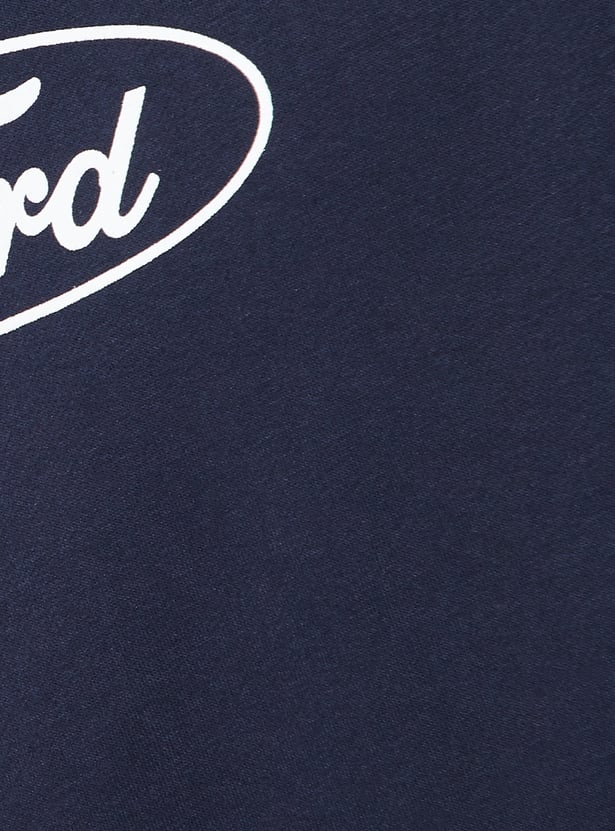 URB_N Men Ford Back Print Oversized Sweatshirt