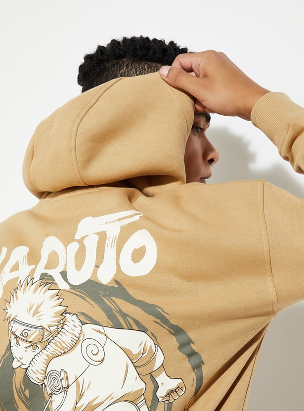 URB_N Men Naruto Printed Oversized Sweatshirt