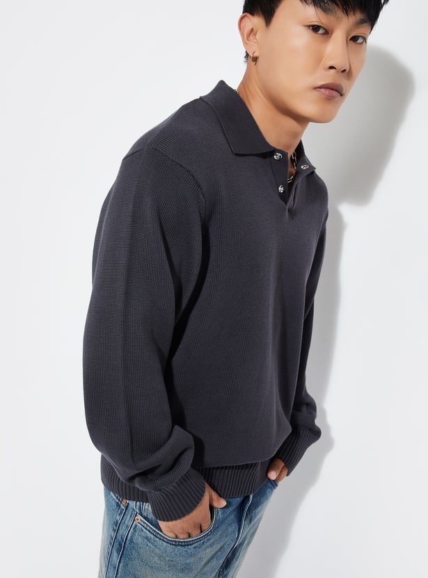 Buy URB_N Men Textured Sweater Online at just Rs. 1399.0