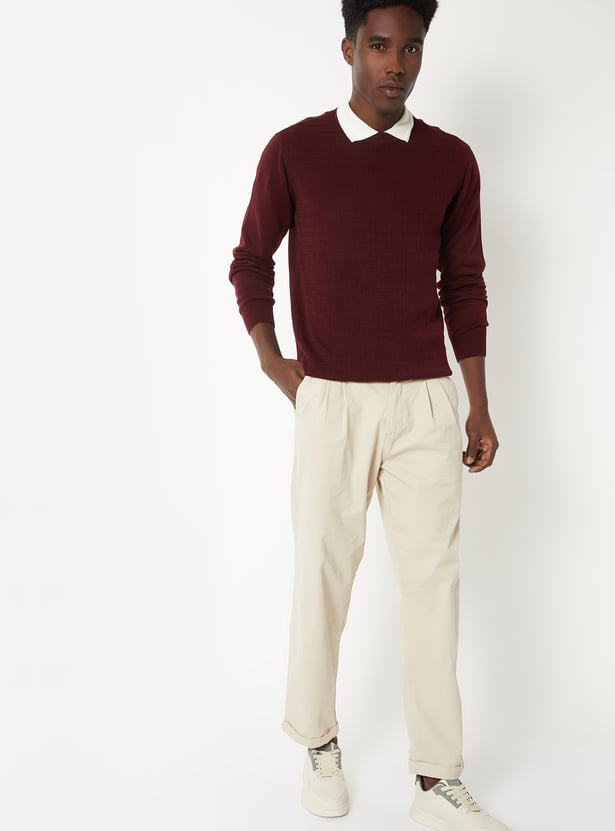 Men Slim Fit Knit Sweater