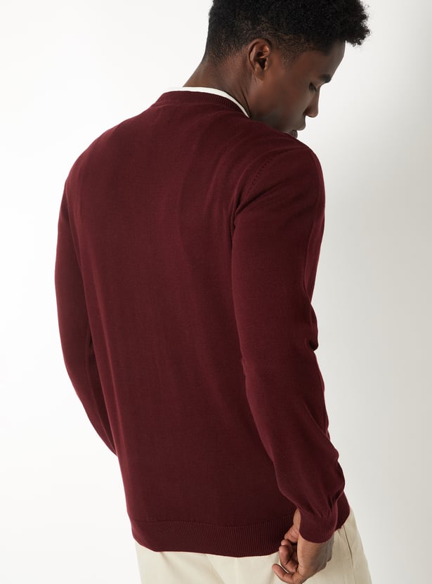 Men Slim Fit Knit Sweater