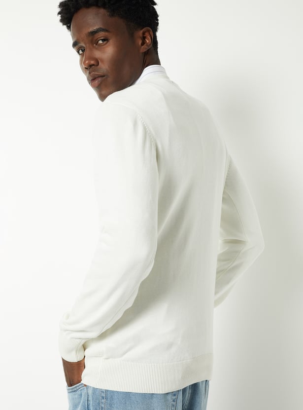 Men Slim Fit Knit Sweater