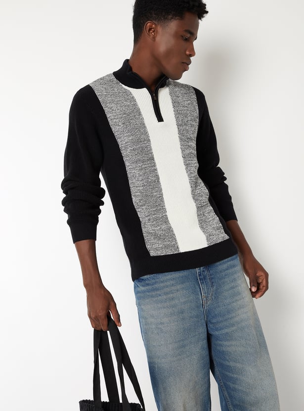 Men Colourblock Sweater