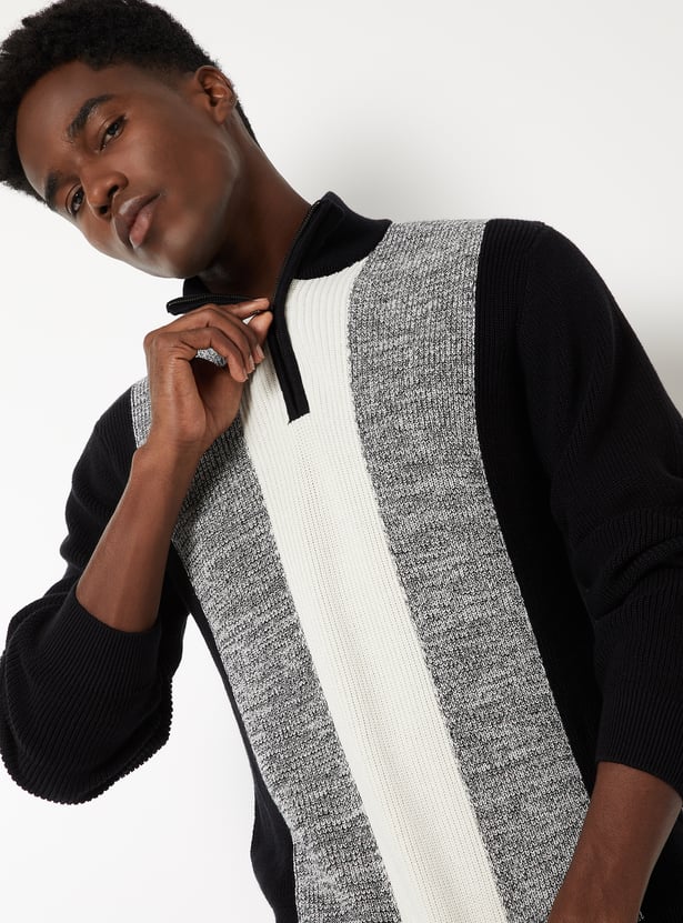 Men Colourblock Sweater