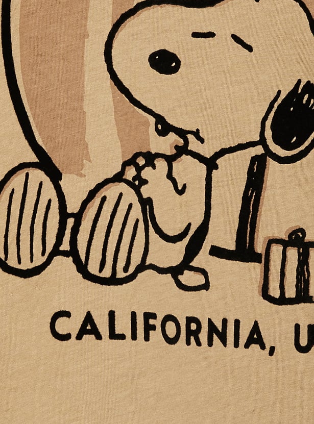 ALAYA F x URB_N Women Snoopy Print Boxy Fit T-shirt