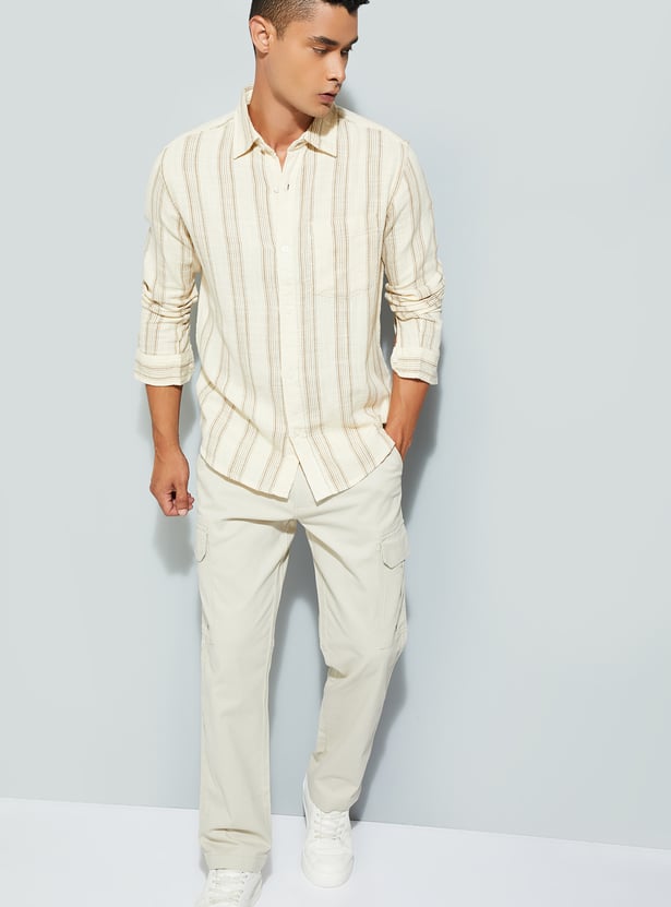 Buy URB_N Men Striped Regular Fit Shirt Online at just Rs. 999.0