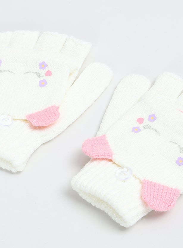 Boys Knit Applique Gloves