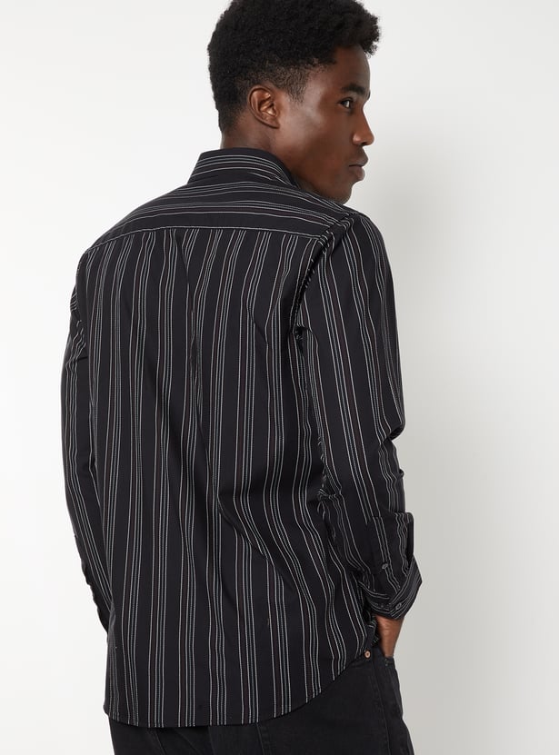 Men Striped Slim Fit Shirt