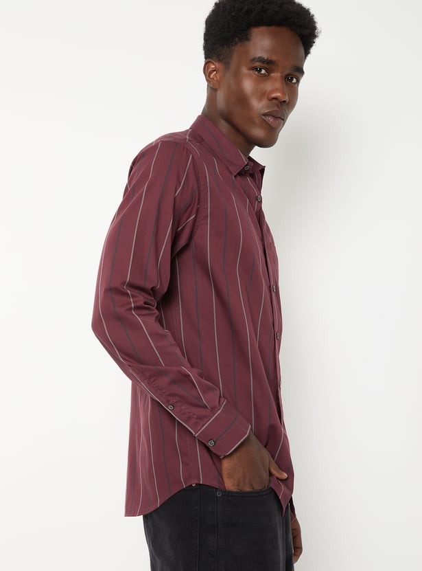 Men Striped Slim Fit Shirt