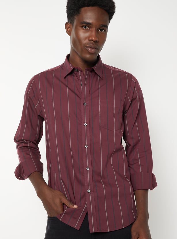 Men Striped Slim Fit Shirt