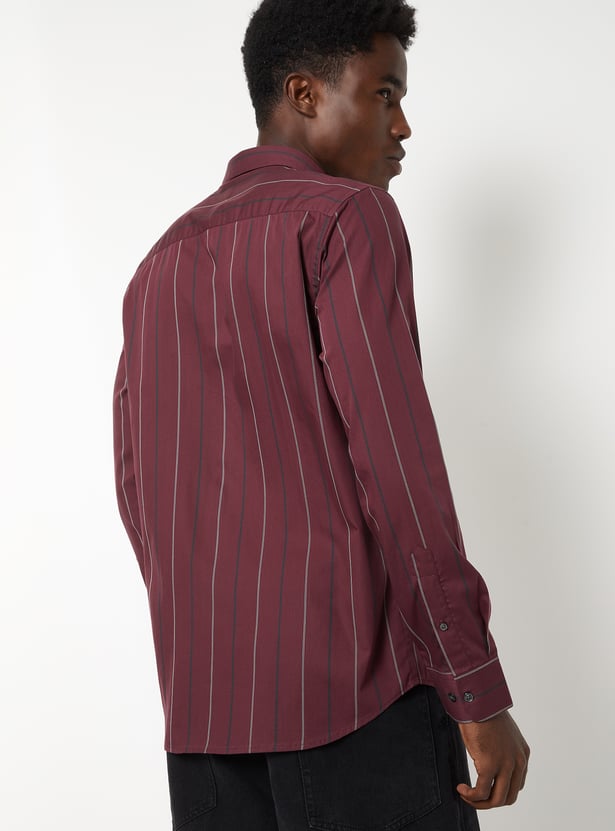 Men Striped Slim Fit Shirt