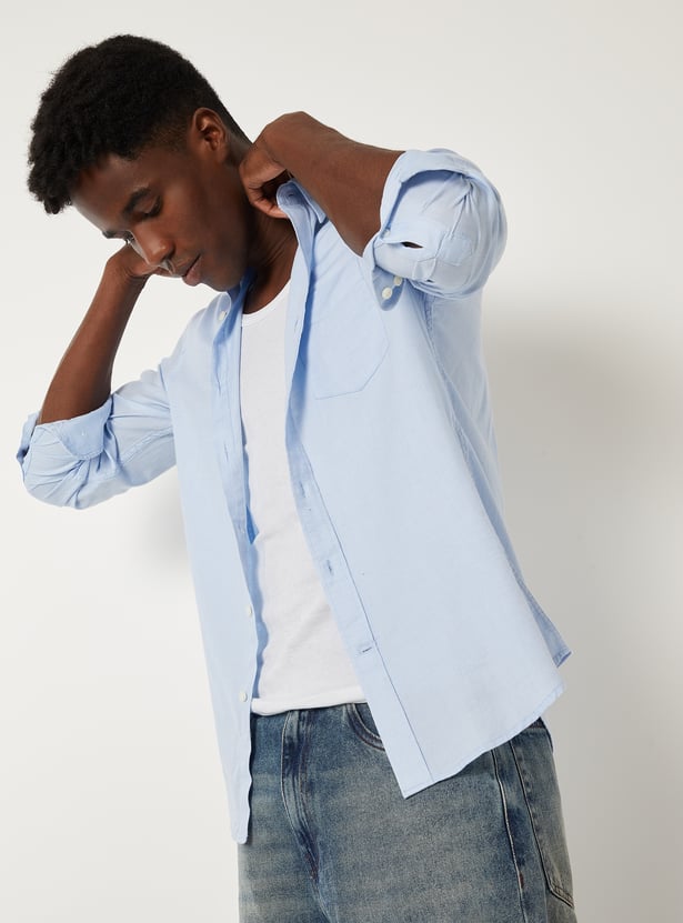 Men Textured Regular Fit Shirt