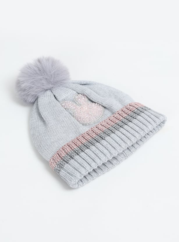 Girls Embellished Beanie
