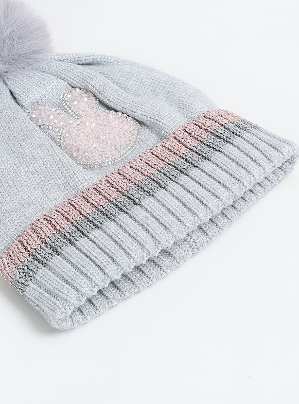Girls Embellished Beanie