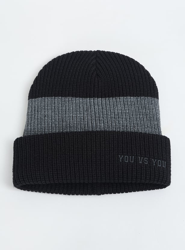 Boys Colourblock Knitted Beanie