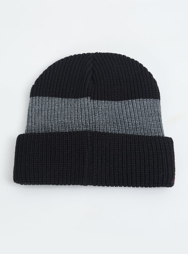 Boys Colourblock Knitted Beanie