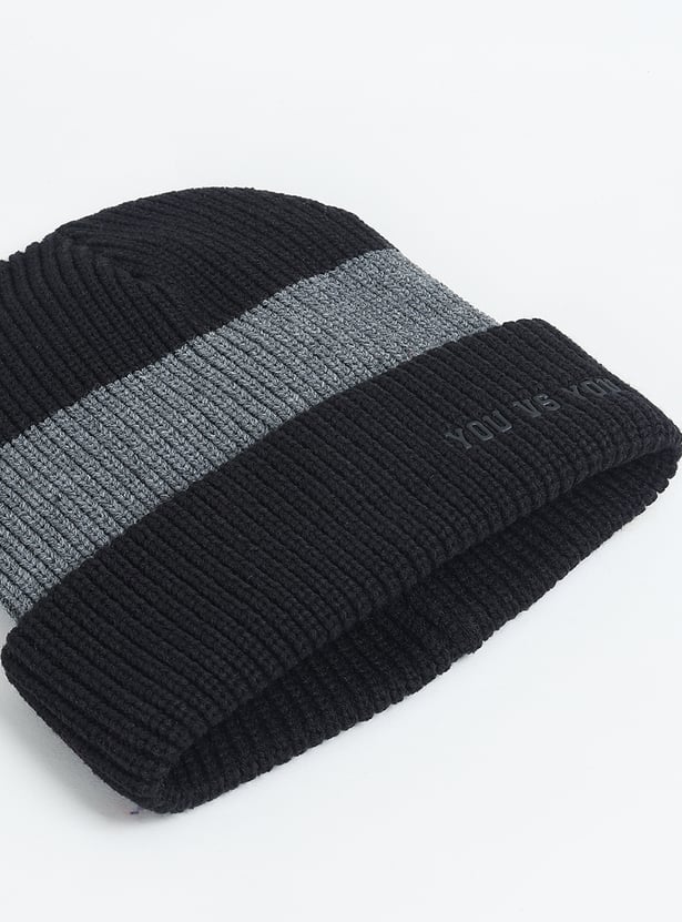 Boys Colourblock Knitted Beanie