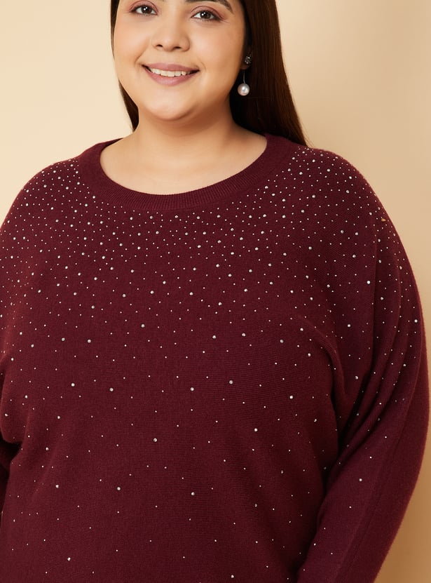 Women Embellished Sweater