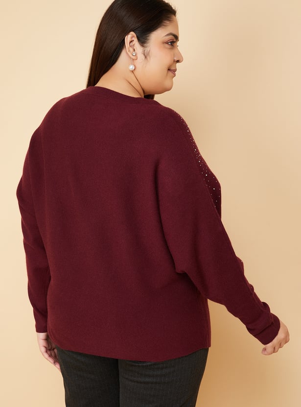 Women Embellished Sweater