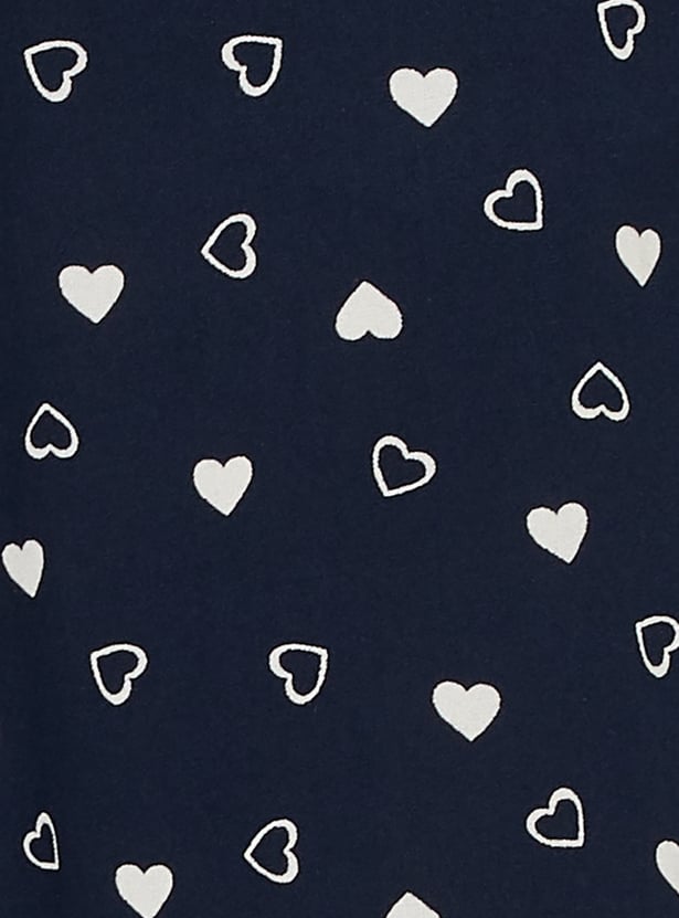 Women Heart Print Capris