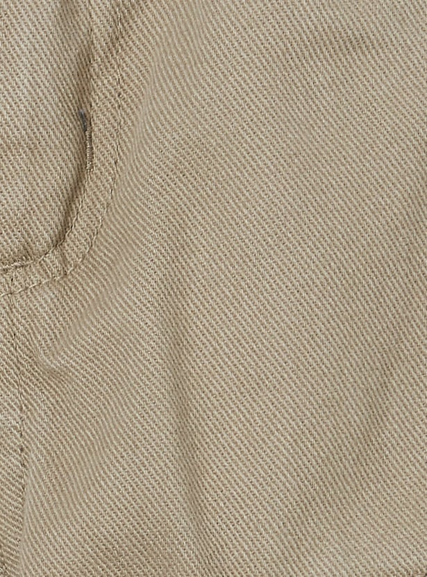 Boys Solid Cargo Trousers