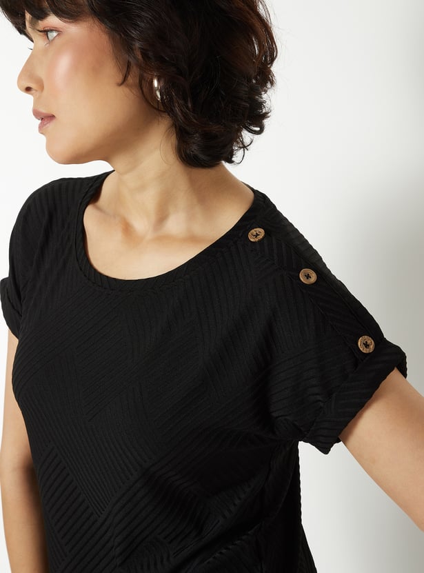 トップス Flora knit tops black ANDMARY】Flora knit tops