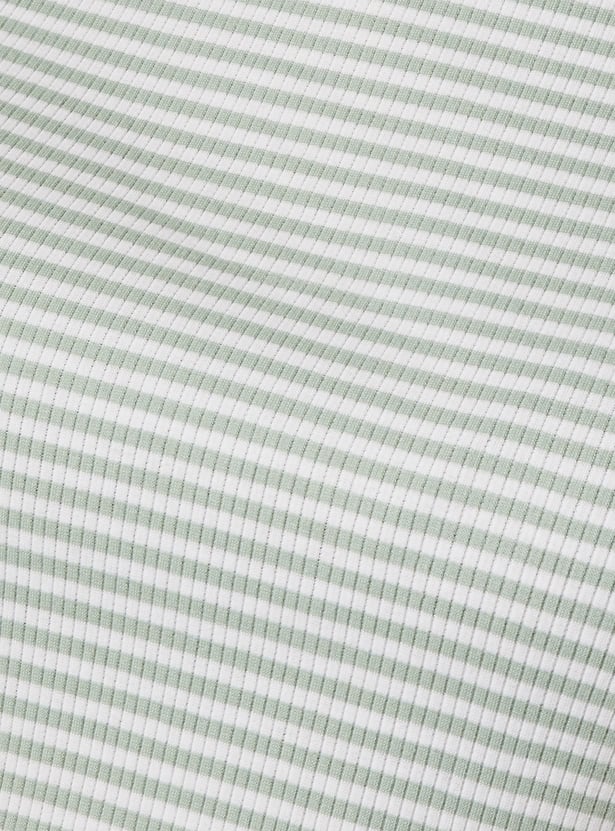 Women Striped Ribbed T-shirt