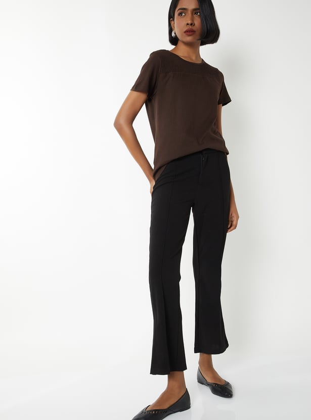 Women Smocked T-shirt