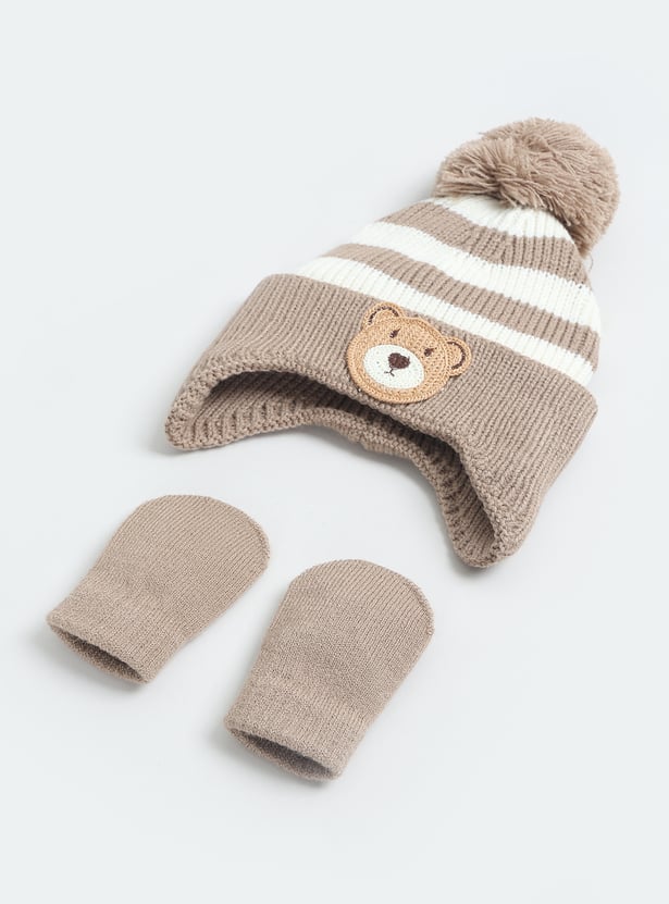 Kids Knit Beanie with Mittens