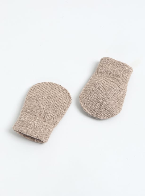 Kids Knit Beanie with Mittens