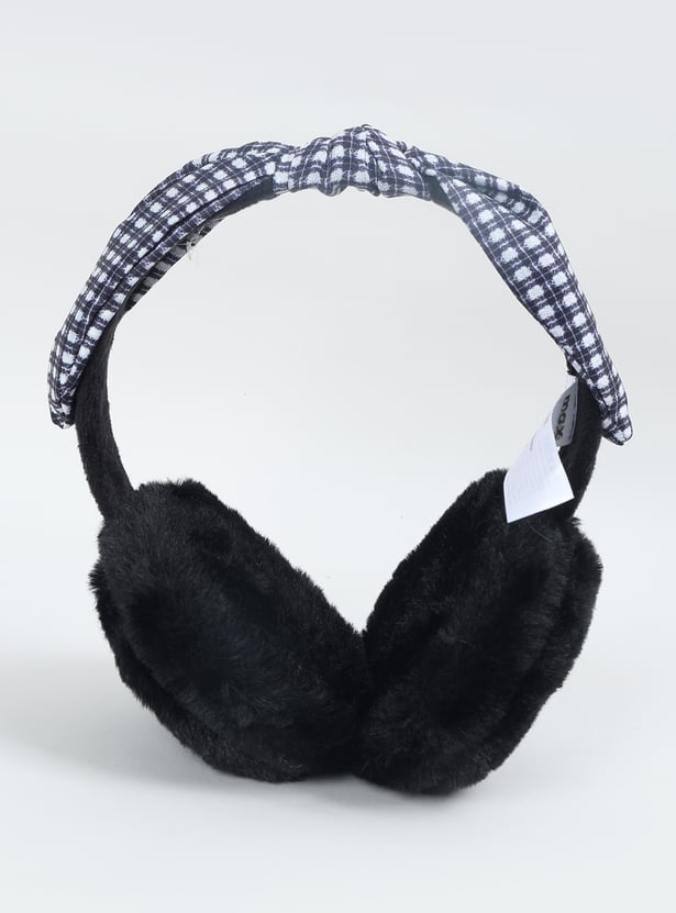 Women Checked Earmuffs
