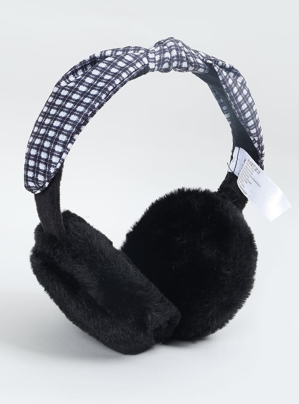 Women Checked Earmuffs