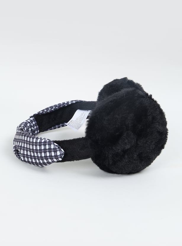 Women Checked Earmuffs