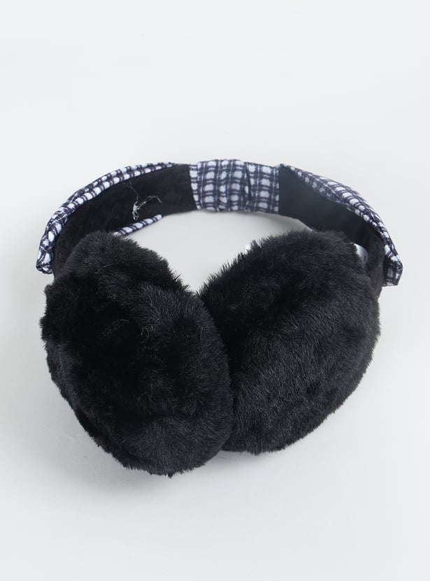 Women Checked Earmuffs