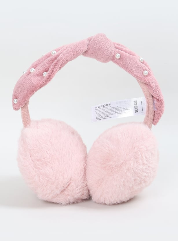 Girls Pearl Embellished Earmuffs