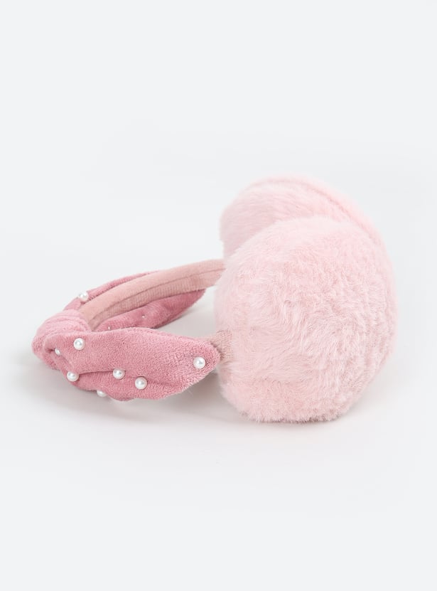 Girls Pearl Embellished Earmuffs