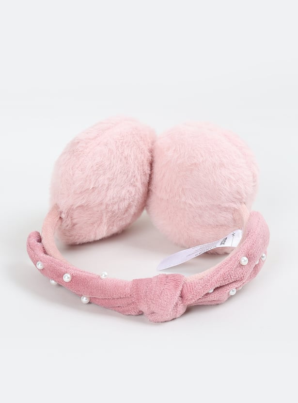 Girls Pearl Embellished Earmuffs