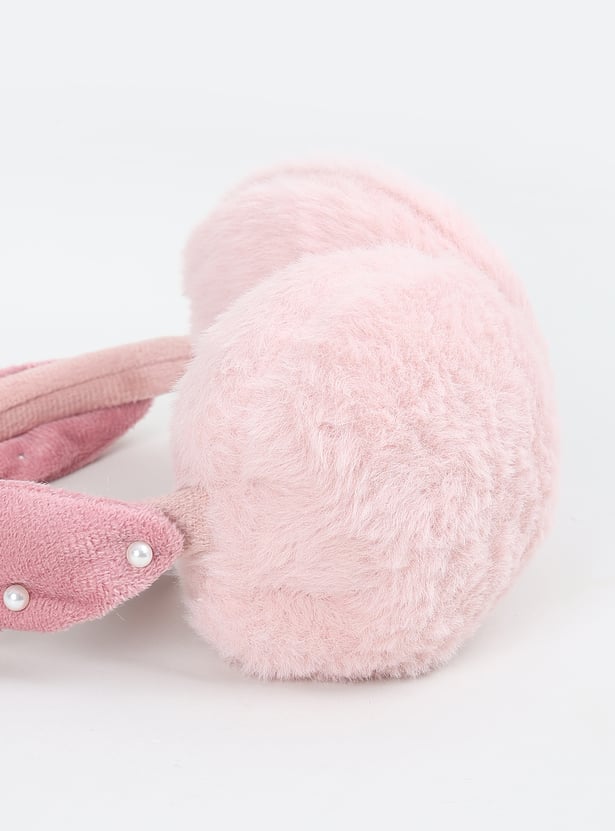 Girls Pearl Embellished Earmuffs