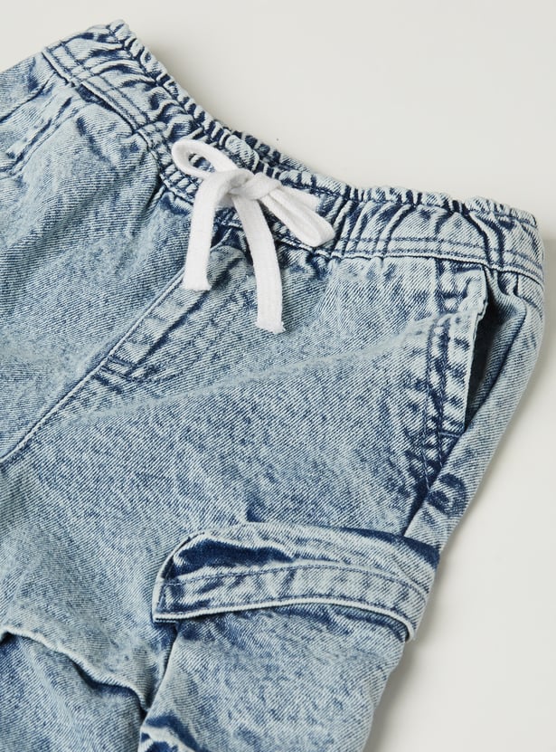 Boys Washed Cargo Jeans