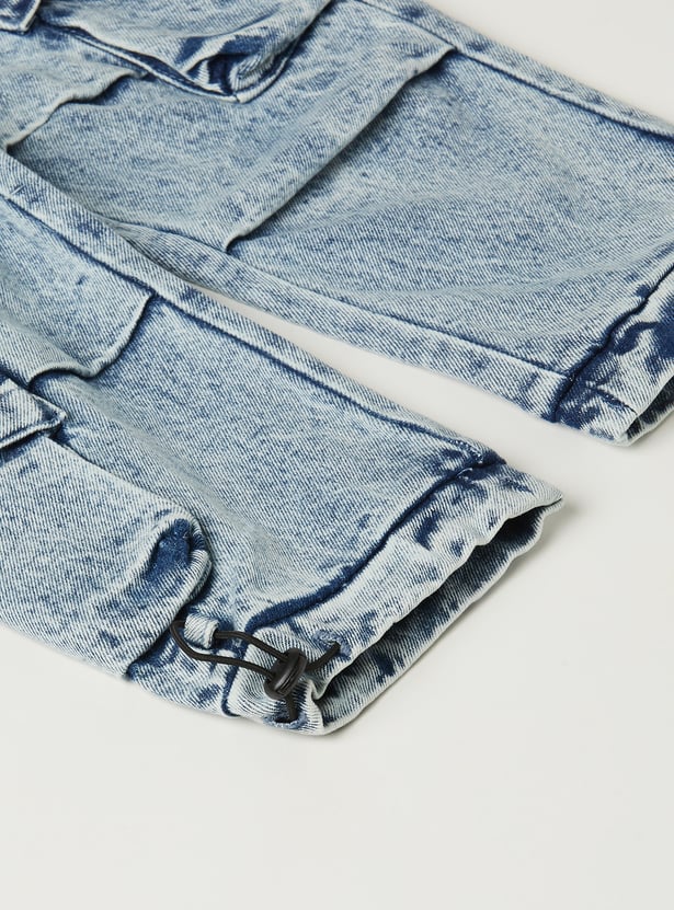 Boys Washed Cargo Jeans