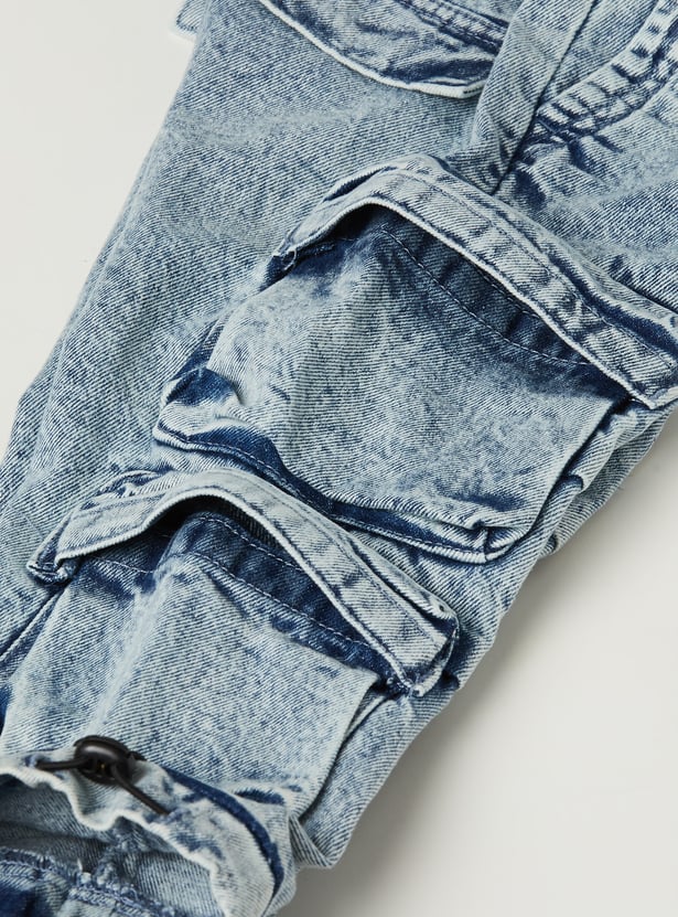Boys Washed Cargo Jeans