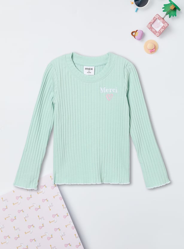 Girls Ribbed Sweater