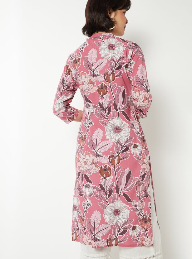 Women Floral Print Straight Kurta