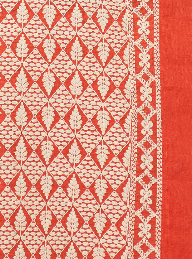 Women Embroidered Panel Straight Kurta