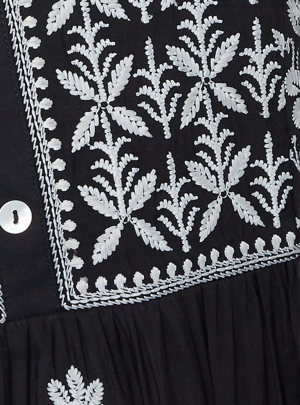 Women Embroidered A-line Kurta Set