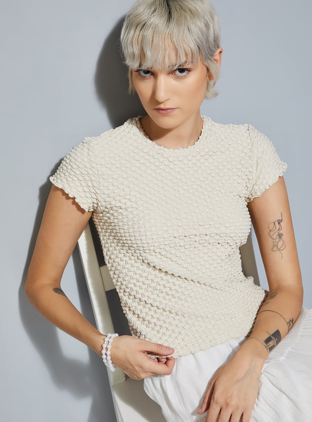 ALAYA F x URB_N Women Textured Top