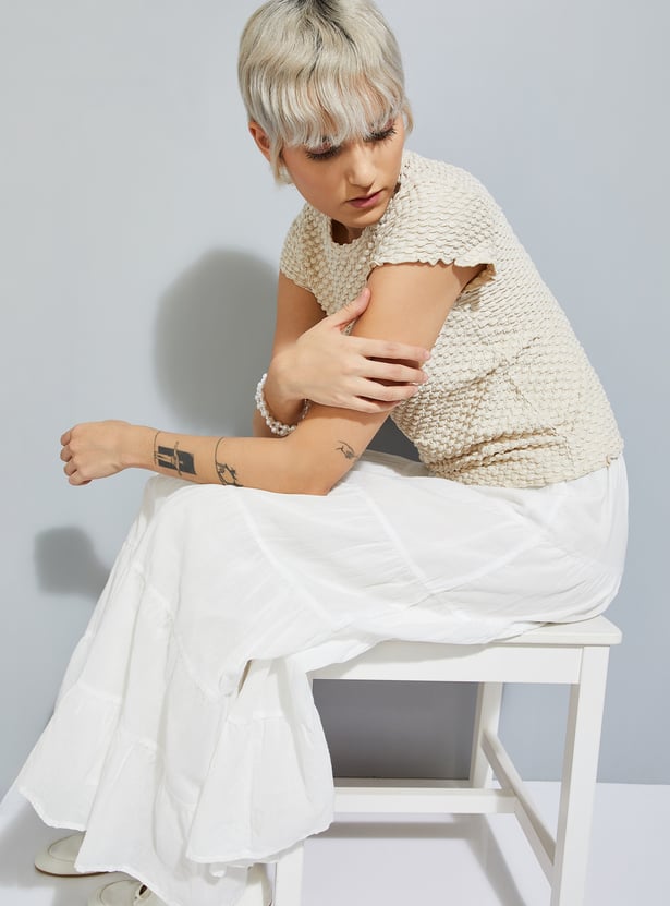 ALAYA F x URB_N Women Textured Top