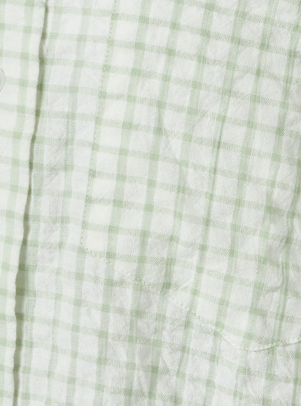 Women Checked Oversized Shirt