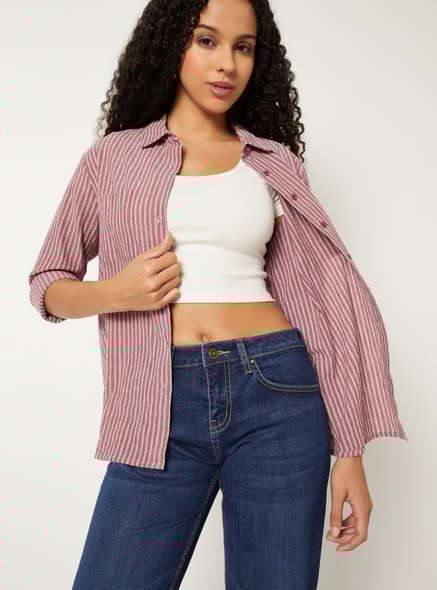 Women Striped Regular Fit Shirt